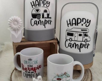 Lampe Tischlampe Outdoor Kerze Geschenk Set Campen Wohnmobil VW