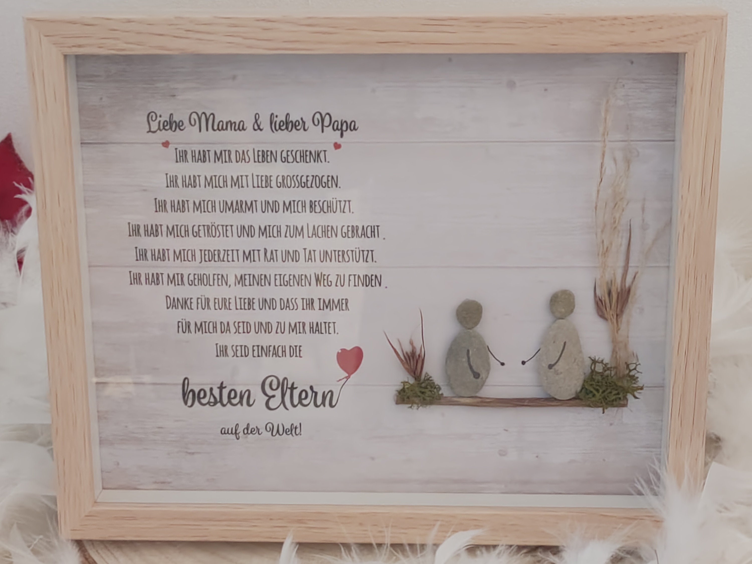 Steinbild Mama und Papa Beste Eltern Etsy.de