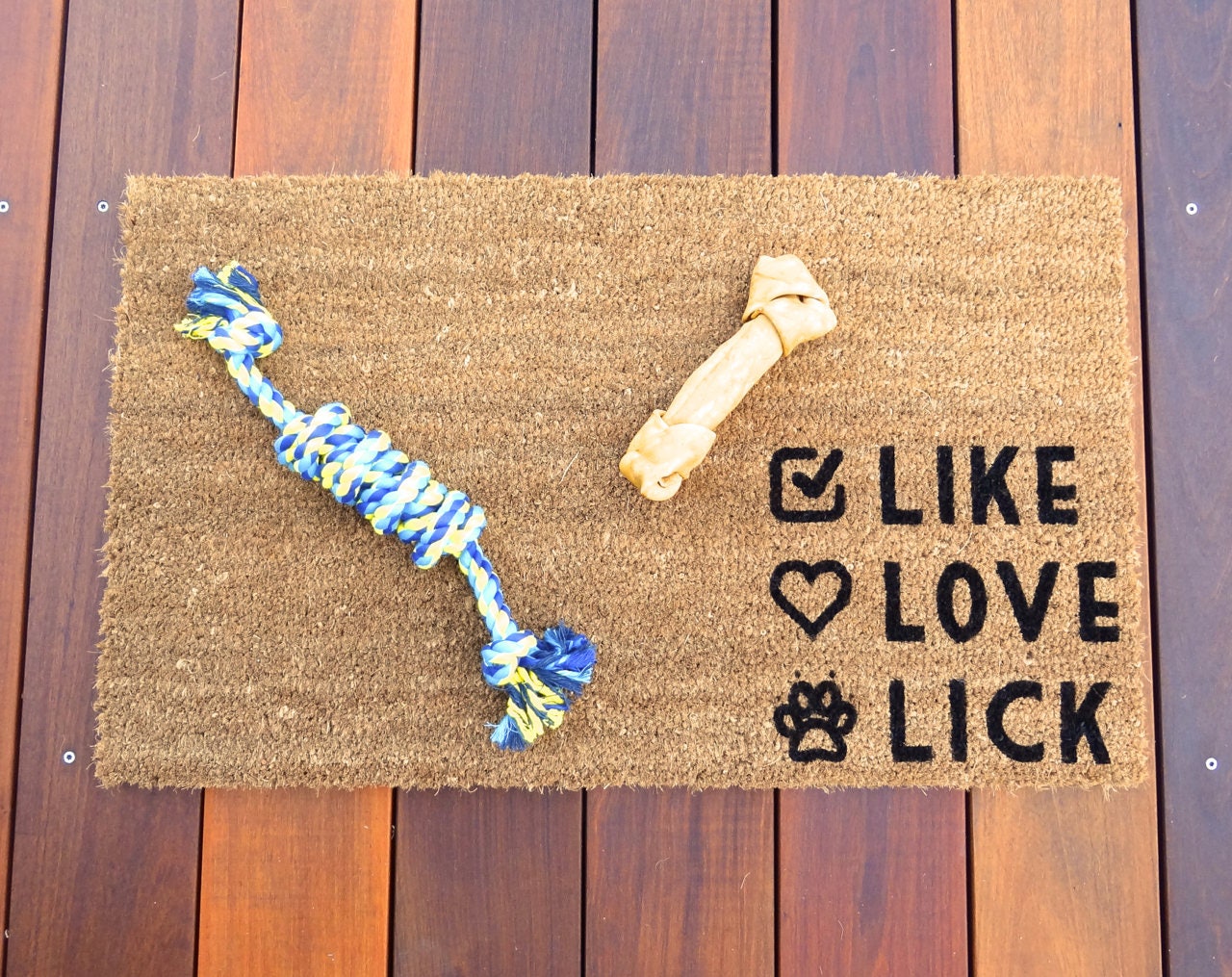 Like Love Lick © Dog Door Mat doormat Dog Decor Dog Etsy