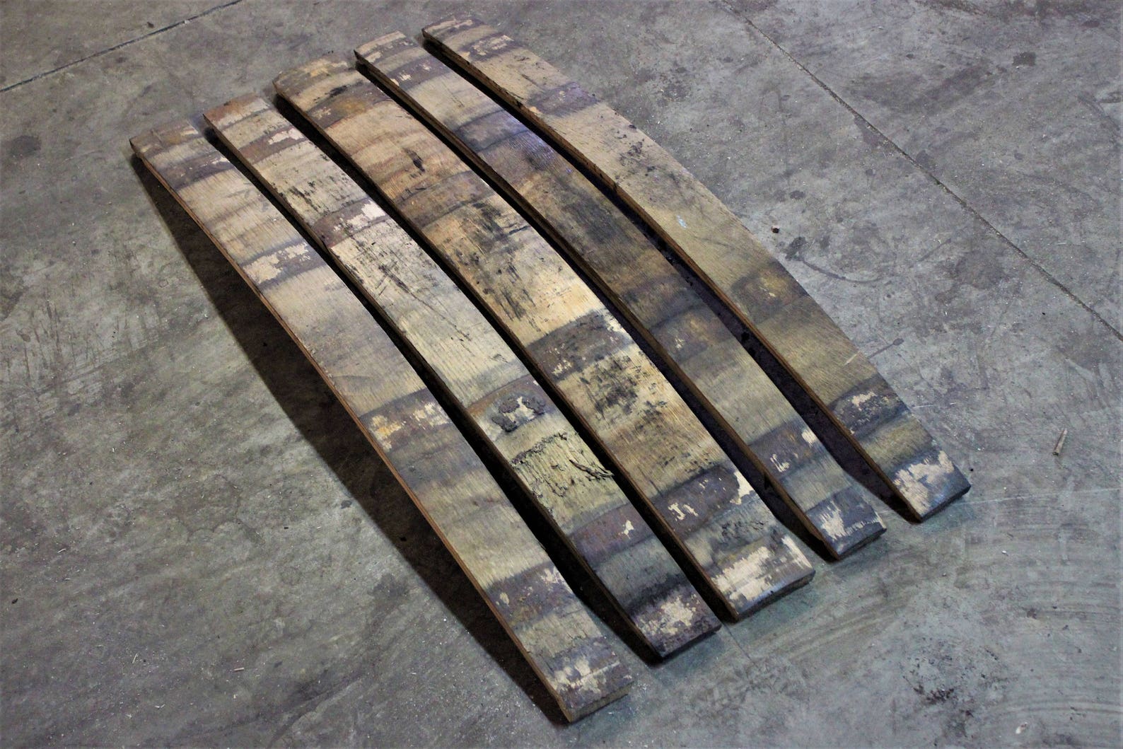 5 Pack Oak Whiskey Barrel Staves Rustic Wood Charred on Etsy