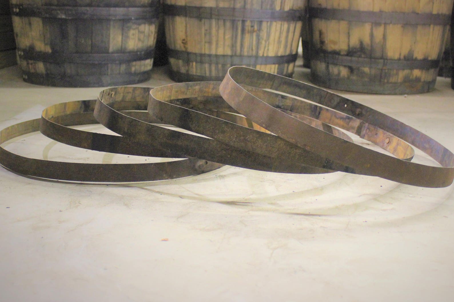 5 Pack Steel Whiskey Barrel Hoops Rustic Metal Whiskey Etsy