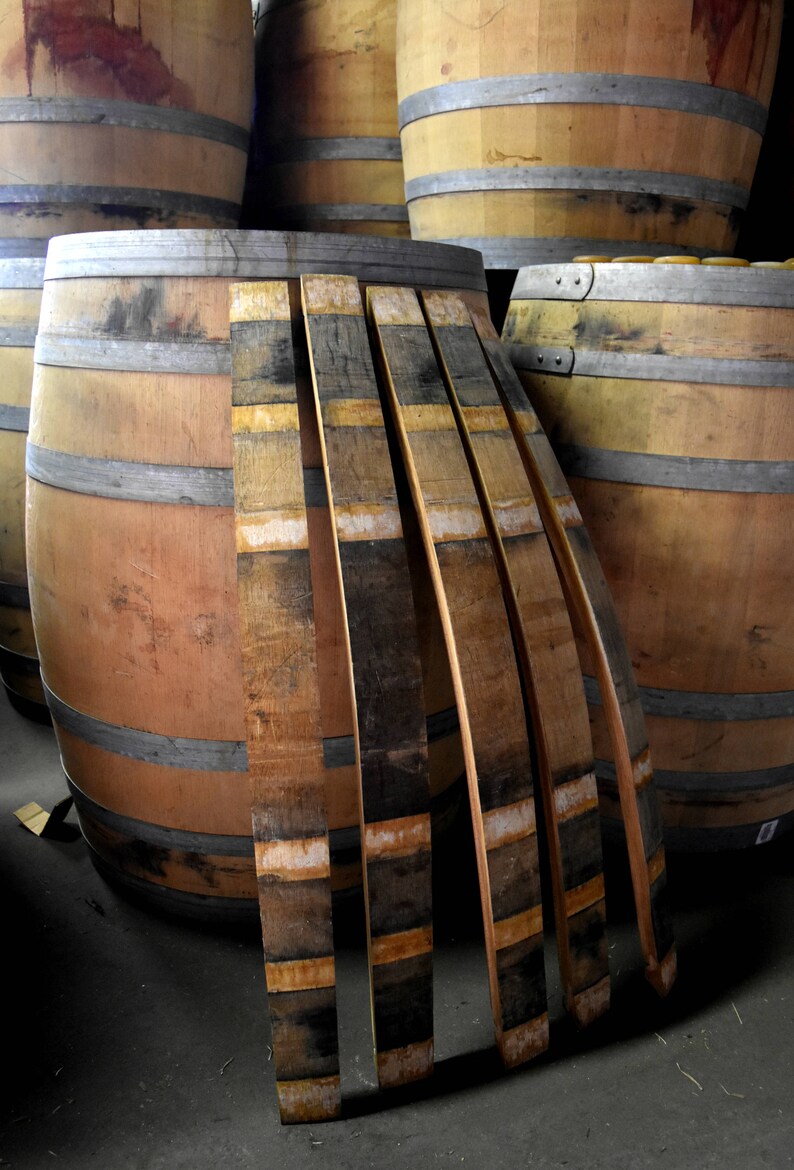 5 Pack of Oak Red Wine Barrel Staves From Reclaimed Oak Red Etsy