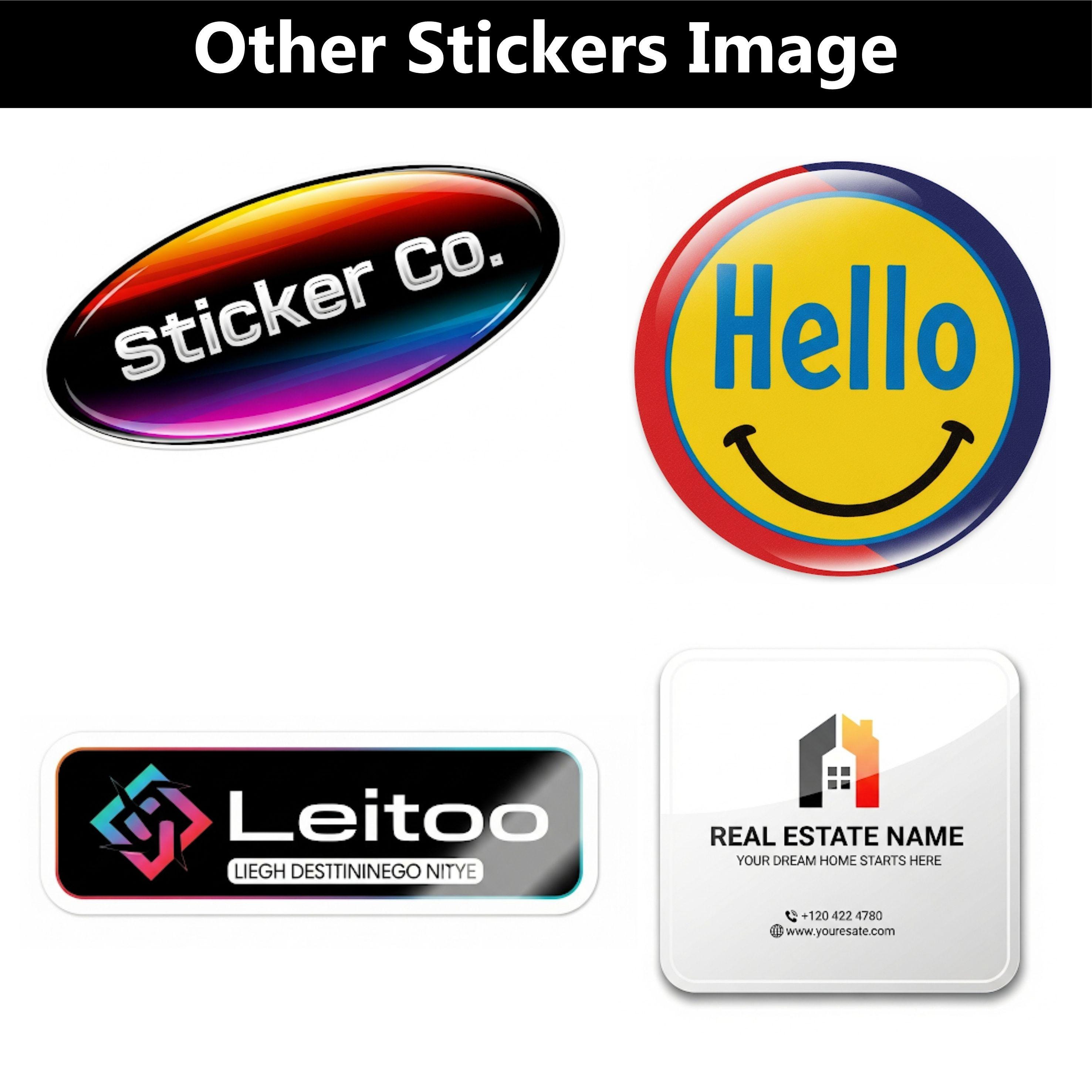 Custom Printed Stickers: Waterproof Vinyl Labels for Business, Wedding ...