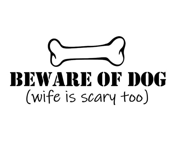beware of dog decal