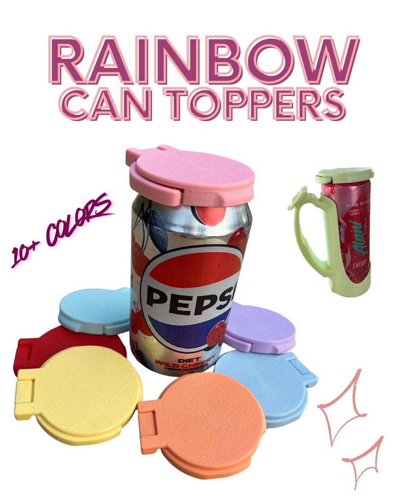 Soda Can Flip Lid | Reusable Pastel Drink Covers, Bug Proof, Dust Proof ...