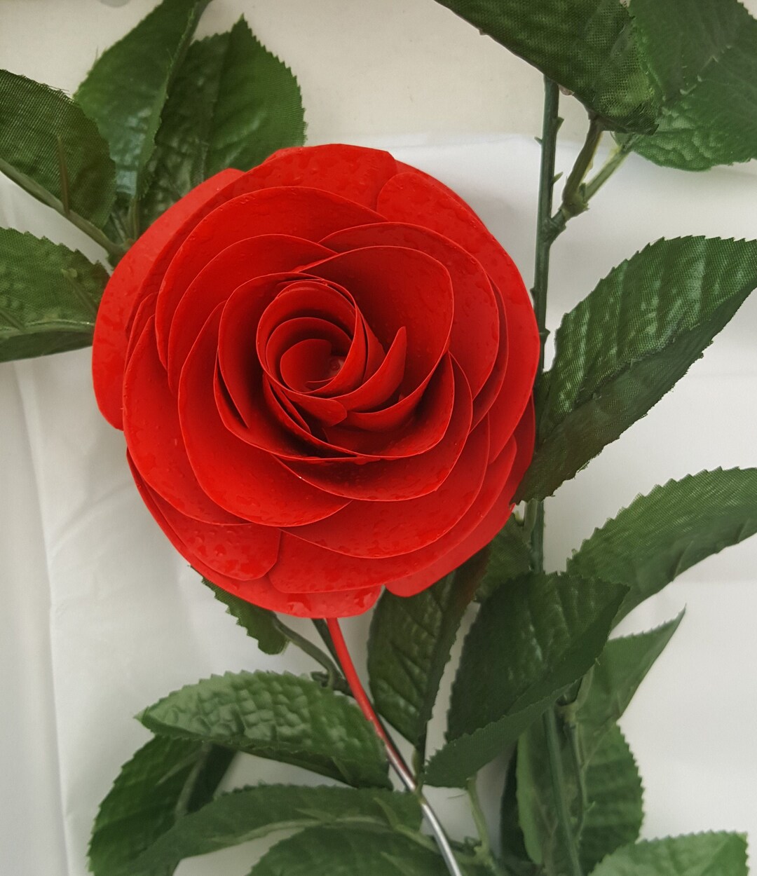 Single Handmade Artificial Metal Roses Made From Recycled Aluminium