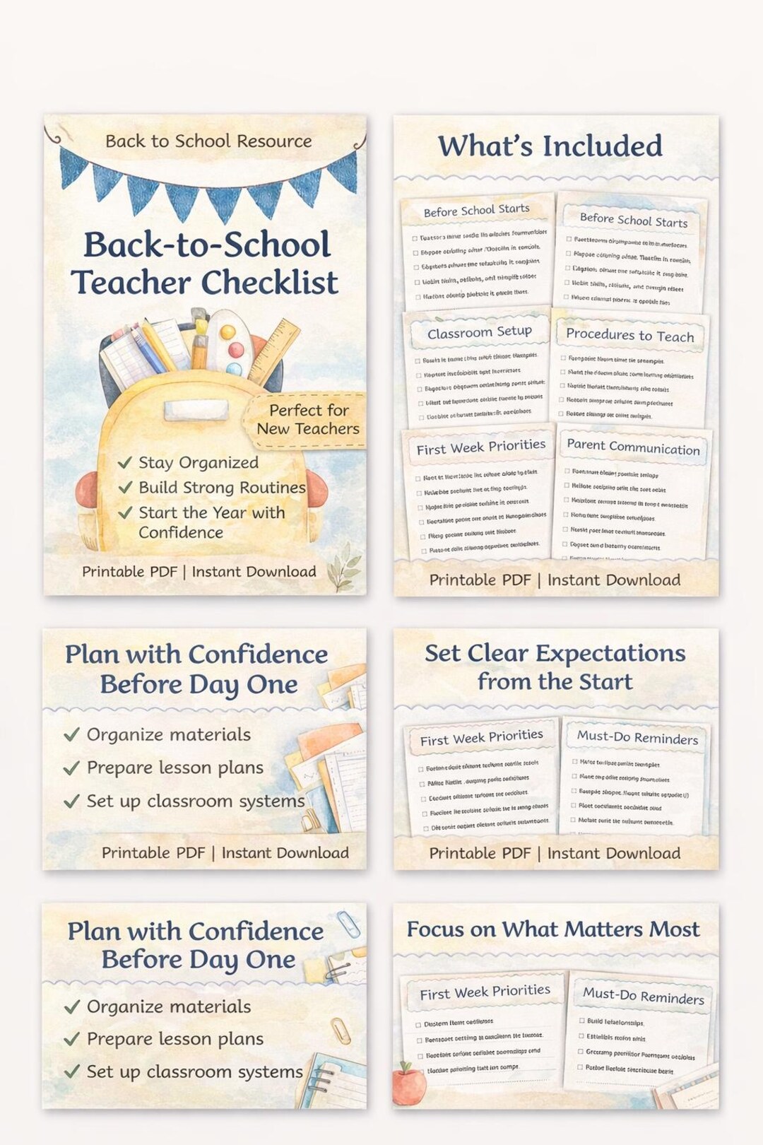 First Week of School Checklist for Teachers | Back to School ...
