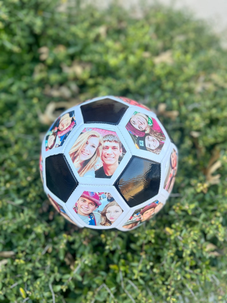 Personalized Soccer Ball with frameless pictures, moments, picture soccer ball image 3