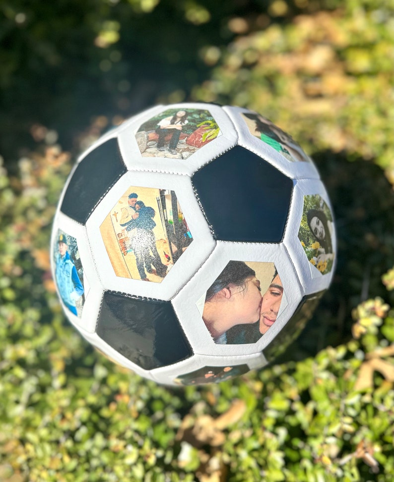 Personalized Soccer Ball with frameless pictures, moments, picture soccer ball image 2