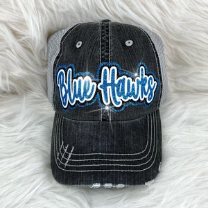 School mascot glitter trucker mesh hat, gameday hat, glitter hat school spirit, sports mom