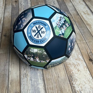 Personalized Soccer Ball with pictures, picture soccer ball, Senior gift, Coach and player gift