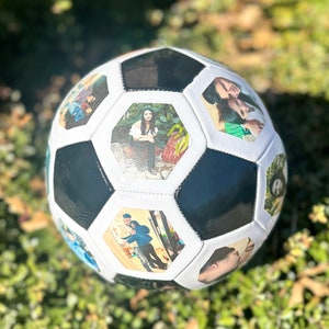 Personalized Soccer Ball with frameless pictures, moments, picture soccer ball image 1