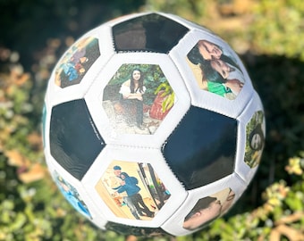 Personalized Soccer Ball with frameless pictures, moments, picture soccer ball