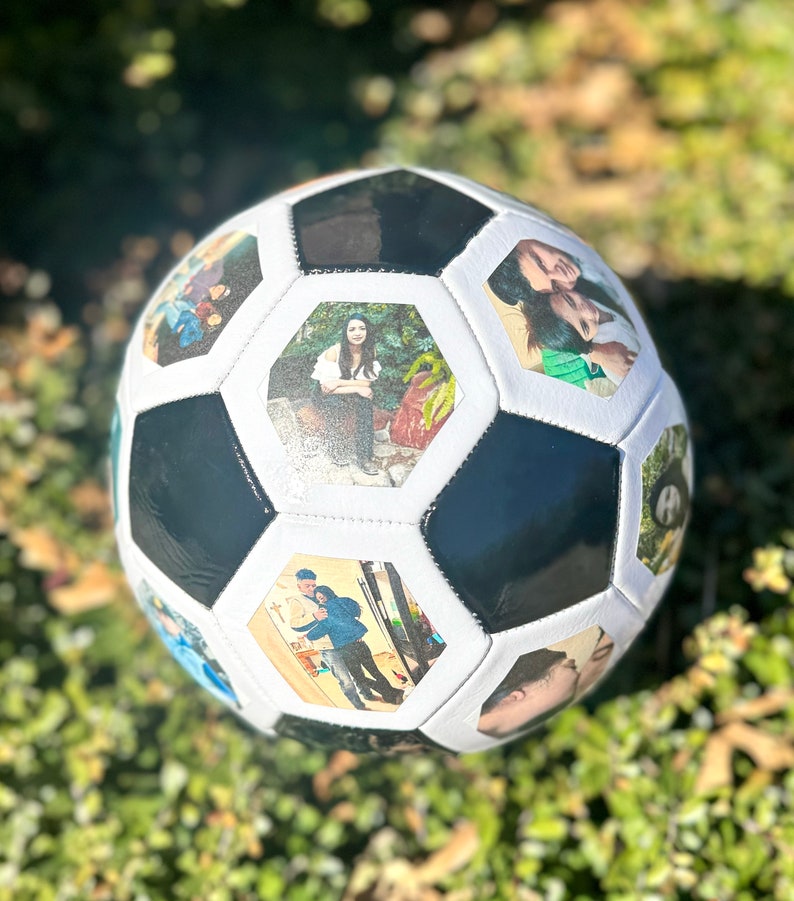 Personalized Soccer Ball with frameless pictures, moments, picture soccer ball image 1