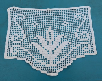 Toalhinha de mesa vintage em renda branca para encosto de cadeira, £639