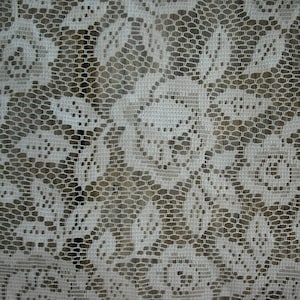 3044 V Vintage White Lace Valance, Bathroom, Kitchen, Door Window, 78 x 18
