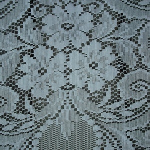 3128 C Ornate White Vintage Lace Curtain, 60 x 84