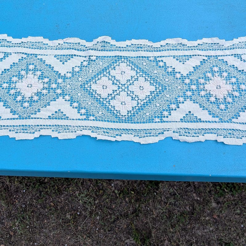 Star Filet Chart Filet Lace Runner Ecru - Etsy