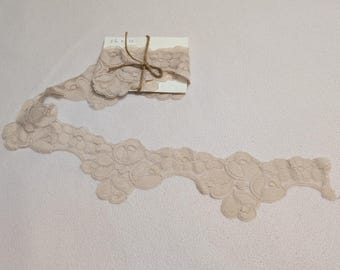 Guarnição de renda vintage cru de 3 1/2 polegadas, para casamentos e artesanato, tamanho 10.