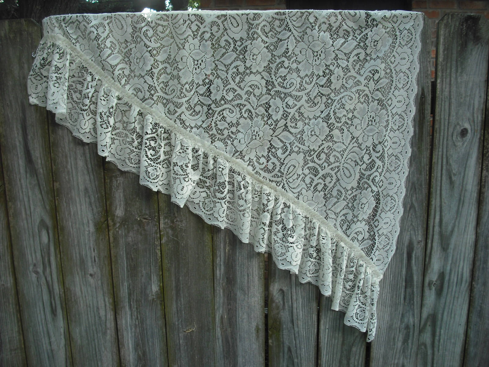 2102 S White Pair of Floral Lace Swags 72 x 38 Etsy