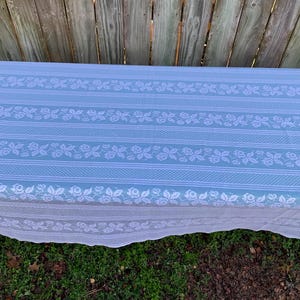 8202 T White Lace Tablecloth, 1Wedding, Gift 60 x 88