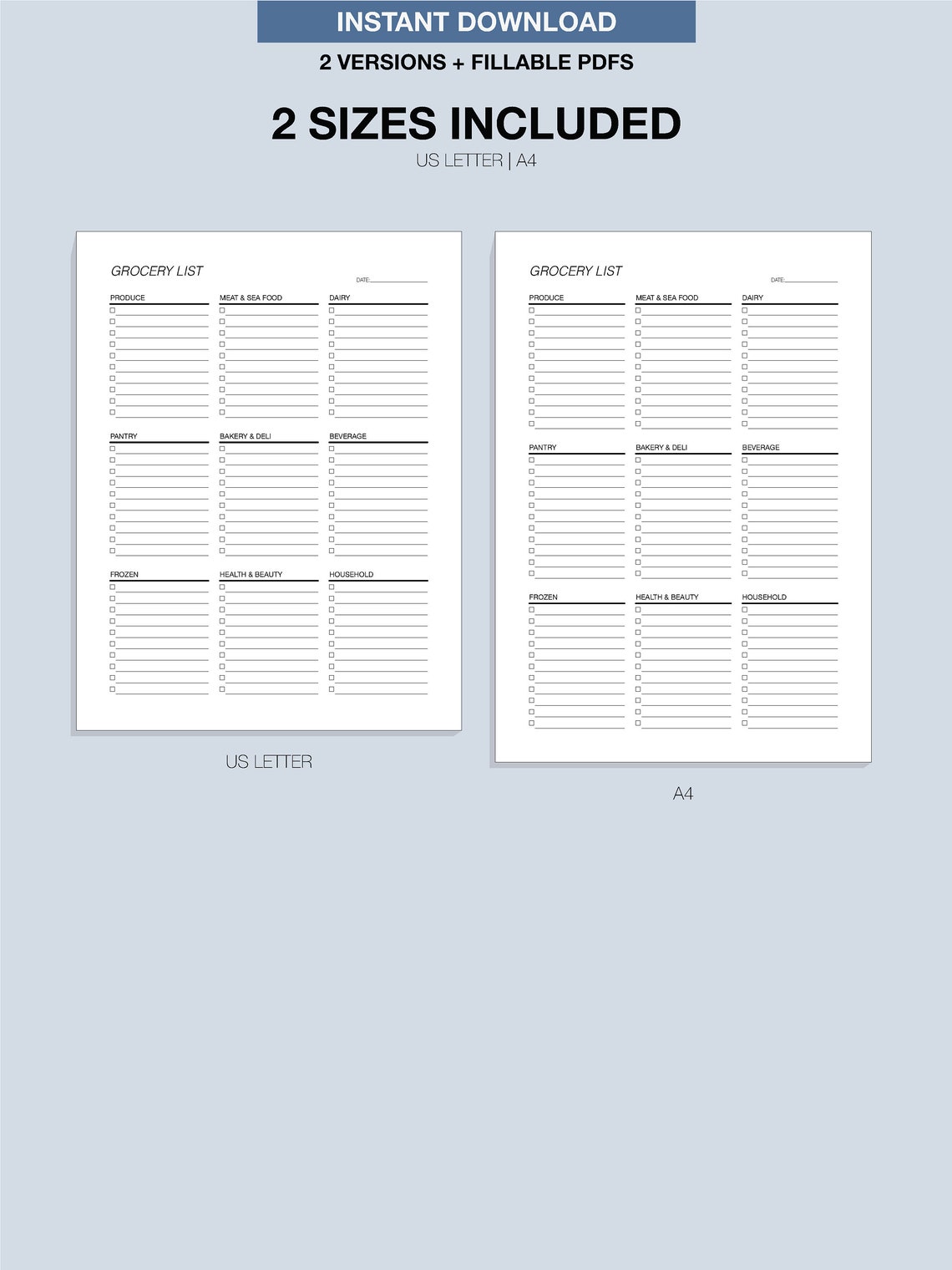 Fillable Ranking List Grocery List Printable Fillable Template Grocery Planning - Etsy Canada