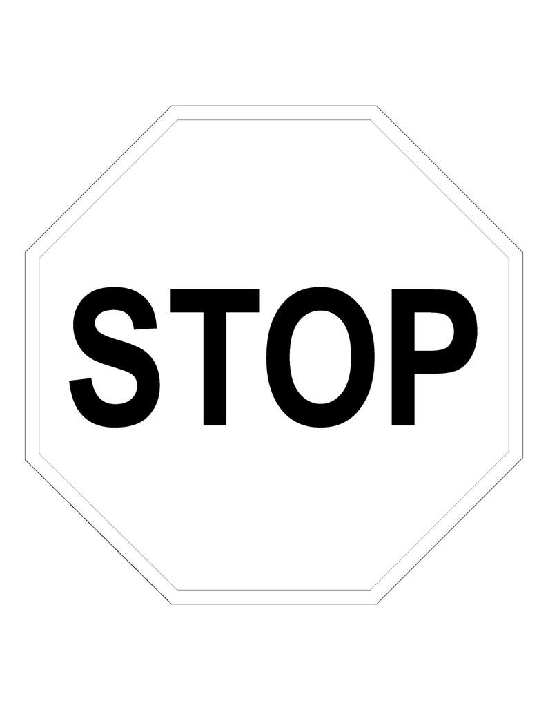 STOP / GO Printable Sign, Coloring Page - Etsy