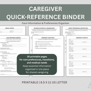 Medische snelreferentiemap voor zorgverleners: opberger zorginformatie en voorkeuren (afdrukbare pdf)