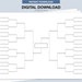 Blank Tournament Bracket, Printable, Fillable PDF, Single Elimination ...