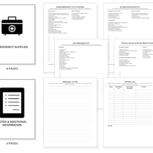 Emergency Binder Printable – Family Emergency Planner, Important ...