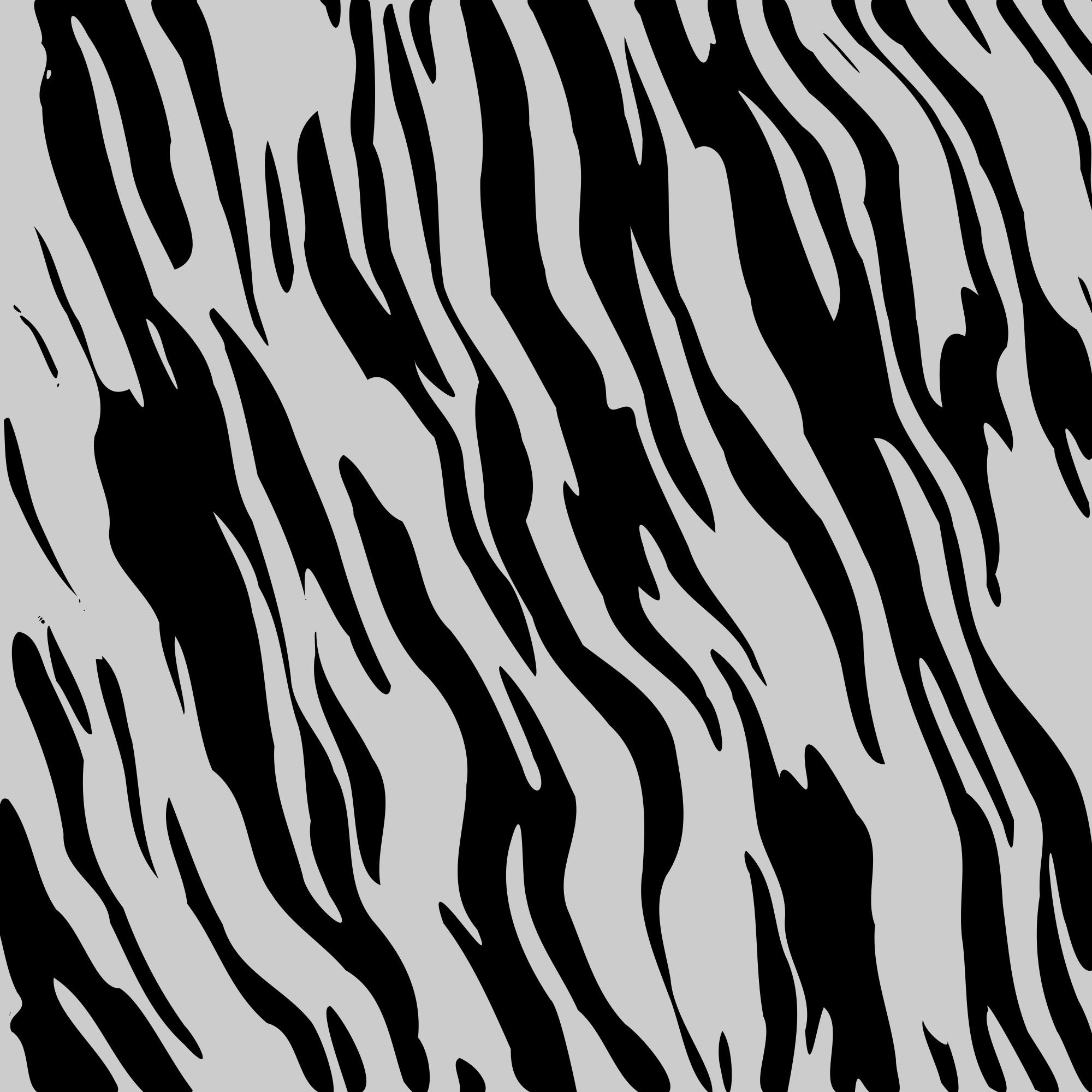 Tiger Stripes Stencil Printable