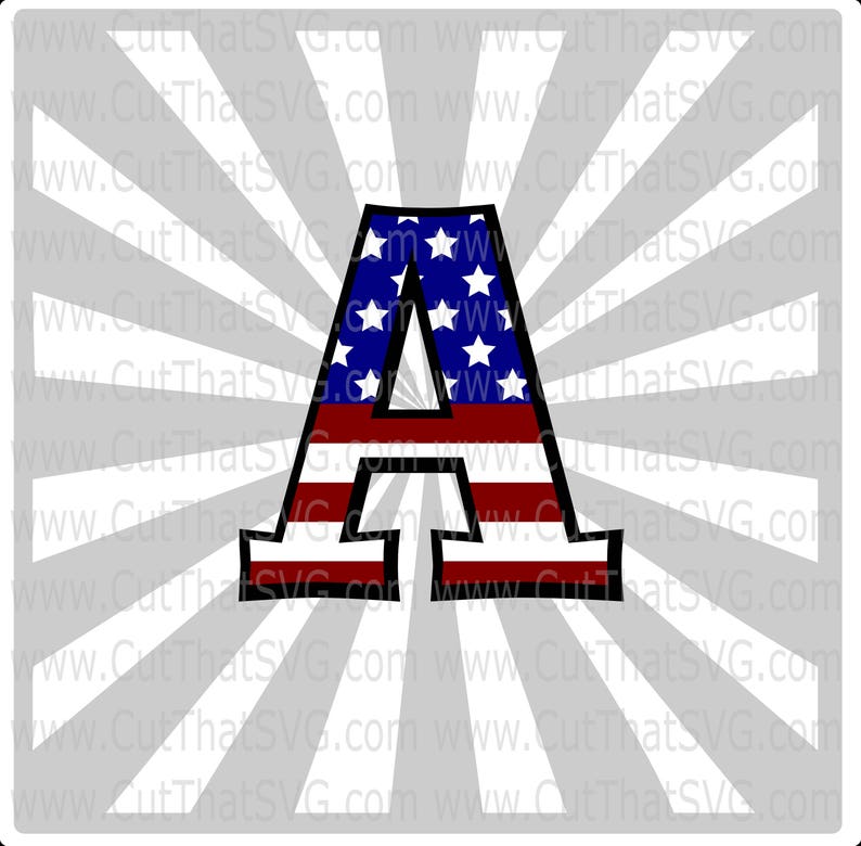 Download American Flag Alphabet Font SVG Monogram Cricut Font SVG ...