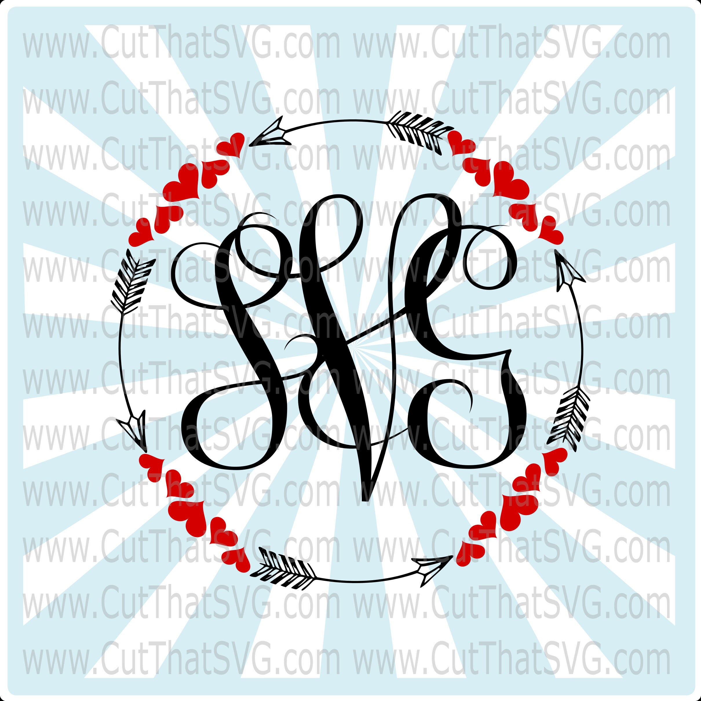 Download Circle Arrow Svg Monogram Frame