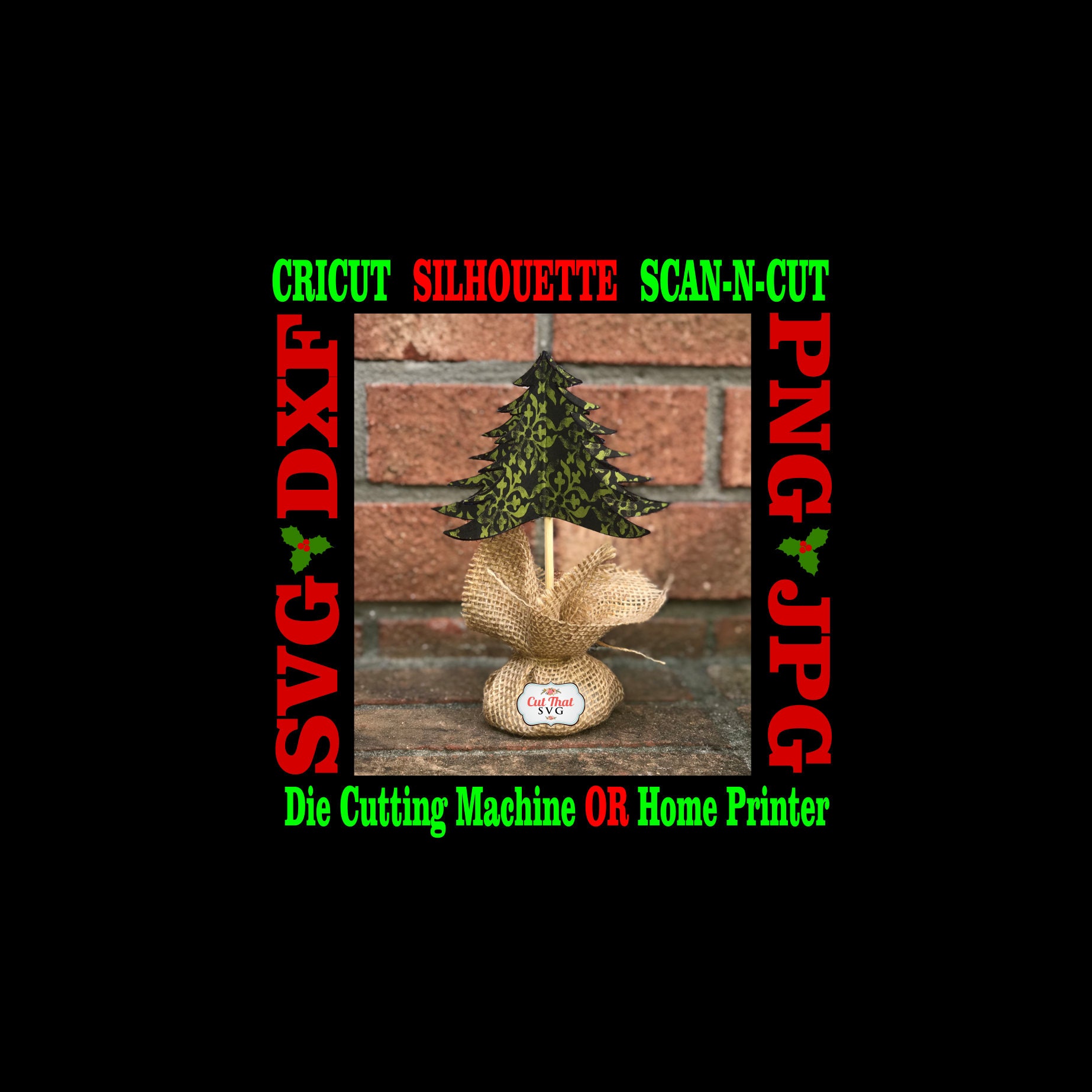 Download 3d Christmas Tree Svg Cut Files Dxf Png Jpg 3d Tree Svg Etsy