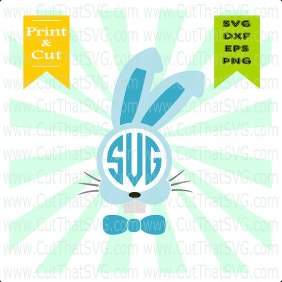 Download Boy Bunny Monogram Svg I Easter Monogram Svg Easter Bunny Etsy