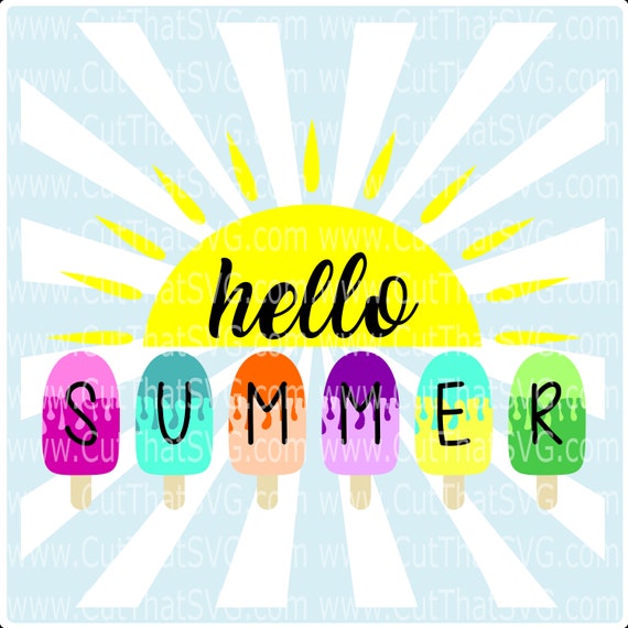 Download Hello Summer Svg Summer Popsicle Svg Beach Svg Monogram Etsy