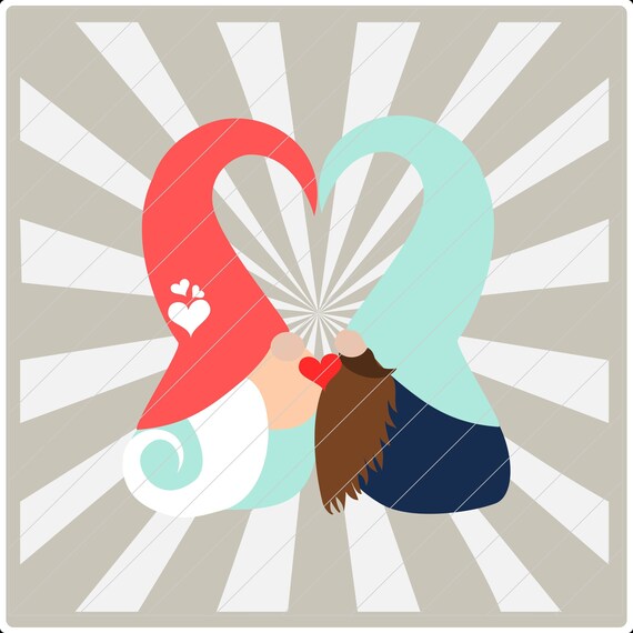 Gnomes In Love Svg Valentines Gnomes Gnomes Svg Cricut Etsy