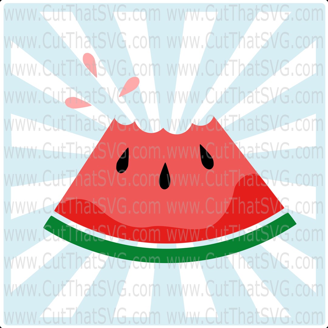 Exploding Watermelon Svg Watermelon Svg, Watermelon Slice SVG, Summer SVG, Bite Out of ...