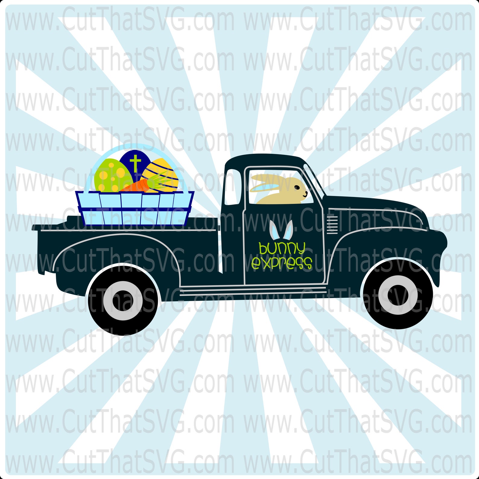 Easter Basket Truck SVG Easter SVG Easter Egg Svg Happy Etsy