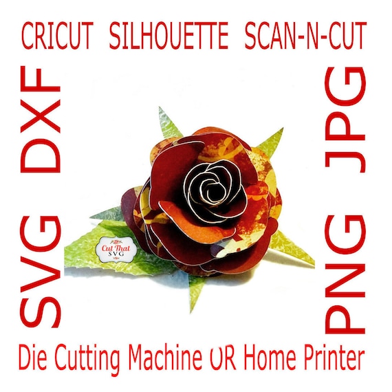 Paper Flower 3d Svg 3d Dxf Svg Diy Paper Flowers Flower Etsy
