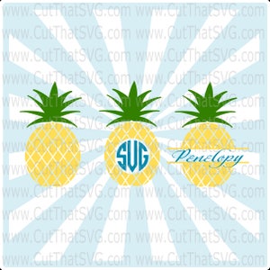 Pineapple SVG, Pineapple Monogram SVG, Split Frame Monogram, be a pineapple, Split Monogram svg, pineapple DXF, Monogram Bundle, frame