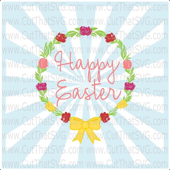 Laurel Wreath Tulip Wreath Wreath Svg Monogram Svg Easter Etsy