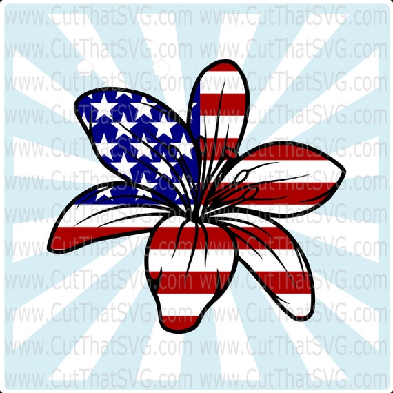 Download American Flag Lilly Svg Lilly Flower Flag Svg American Flag Etsy