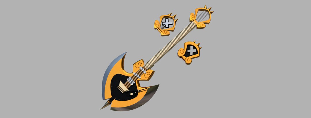 Hazbin Hotel - Adam Ax Guitar - 3D Print - Etsy