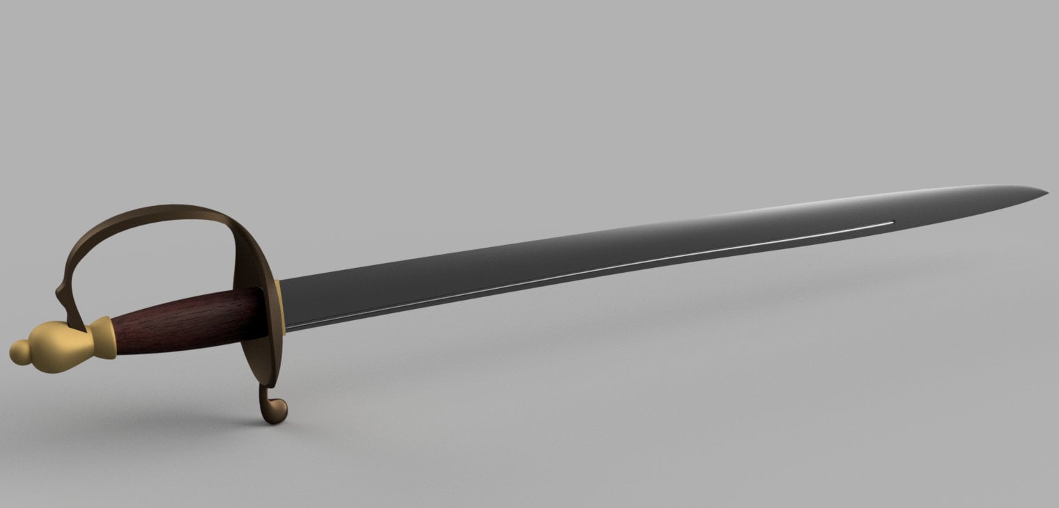 Pirates of the Caribbean Jack Sparrow Sword 3D Model - Etsy