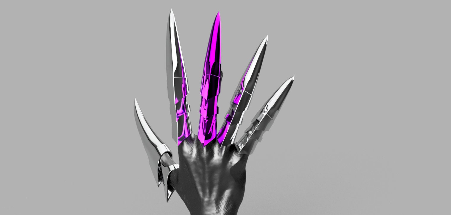 League of Legends - KDA - Evelynn Claws - 3D Model - Etsy
