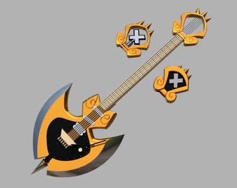 Hazbin Hotel - Adam Ax Guitar - 3D Model - Instant Download Hazbin Hotel - Adam Ax Guitar - 3D Model - Instant Download