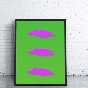 Cloud Print, Modern Wall Art , Pop Art Print, Home Decor, Printable Cloud, Three Clouds, Purple Clouds, Large Poster, Digital Cloud Download