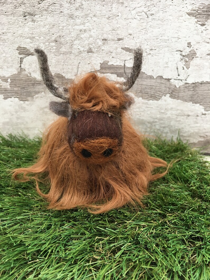 Highland Cow Beginners Needle Felting Kit Etsy