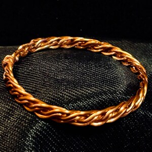 Bare Copper Twisted Waves Bracelet